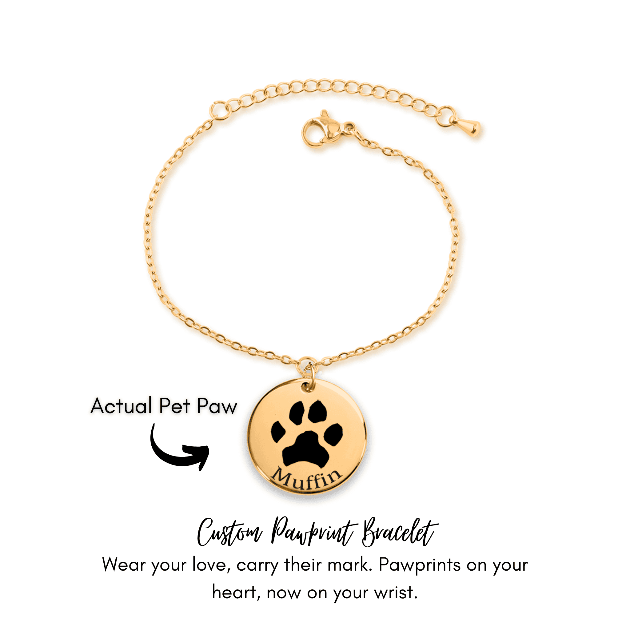 Custom Pawprint Bracelet